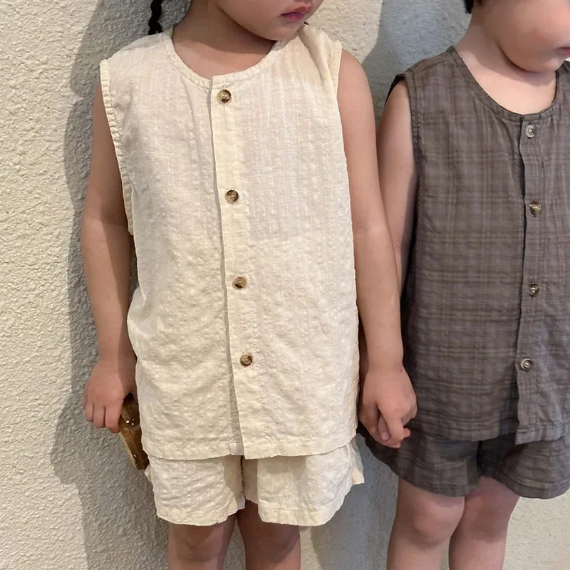 MILANCEL Conjunto infantil verano: chaleco y pantalón corto - imagen 3