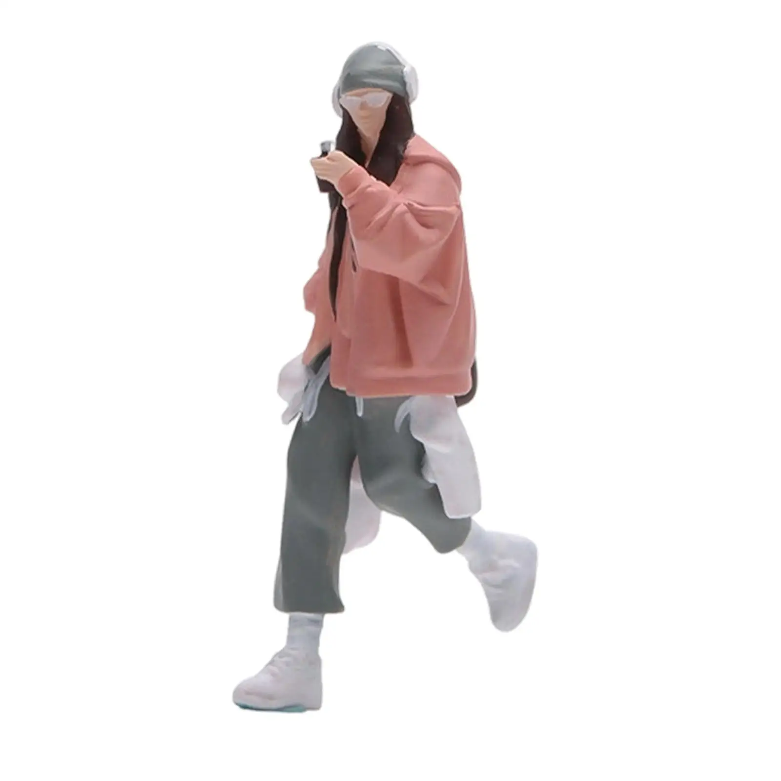 Figura de niña en miniatura pintada a mano para decorar - imagen 3