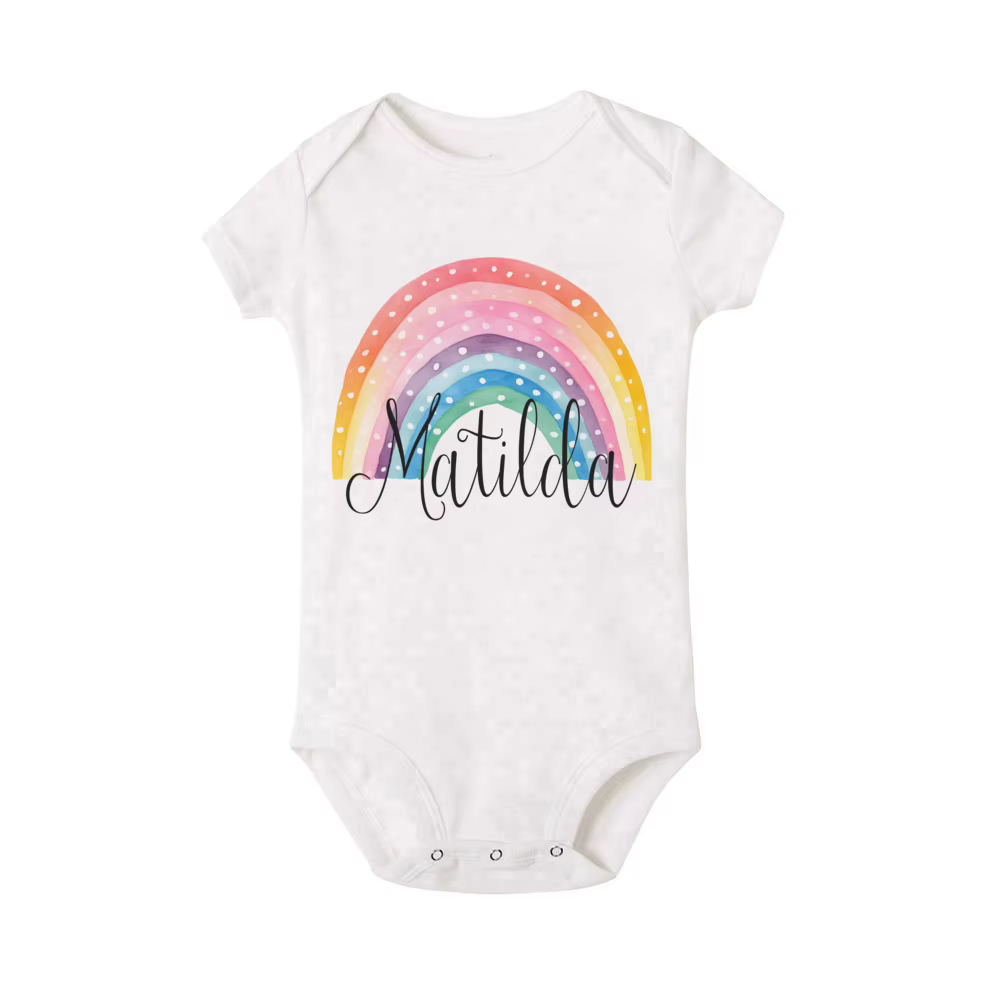 Body personalizado arcoíris con nombre para bebé - imagen 5