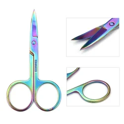 Tijeras para cutículas de acero inoxidable curvas, uso profesional