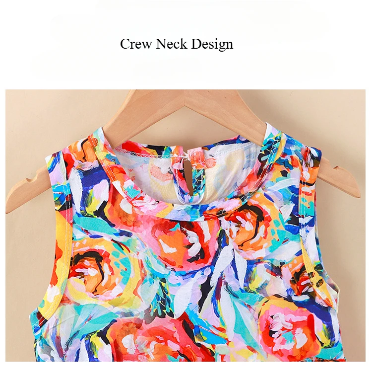 Vestidos de verano para niñas con estampado graffiti estilo chaleco - imagen 2