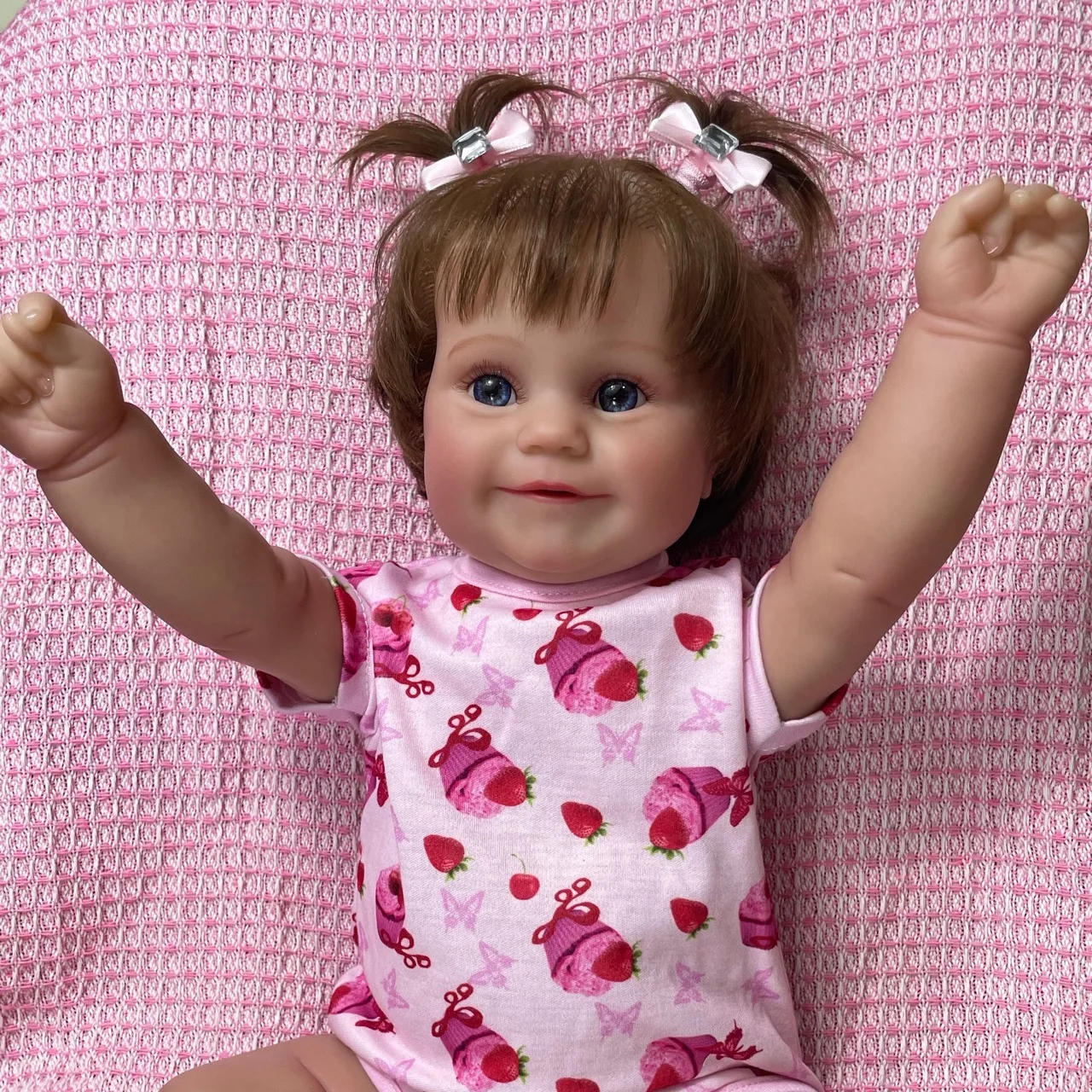 Muñeca Reborn Maddie de vinilo pintada a mano, impermeable