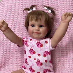 Muñeca Reborn Maddie de vinilo pintada a mano, impermeable