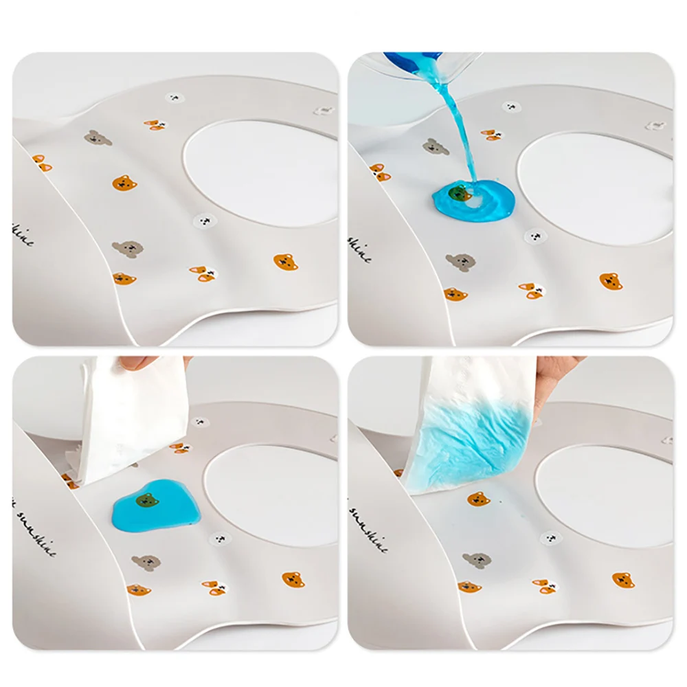 Babero de silicona impermeable – Estampado cereza para bebé - imagen 3