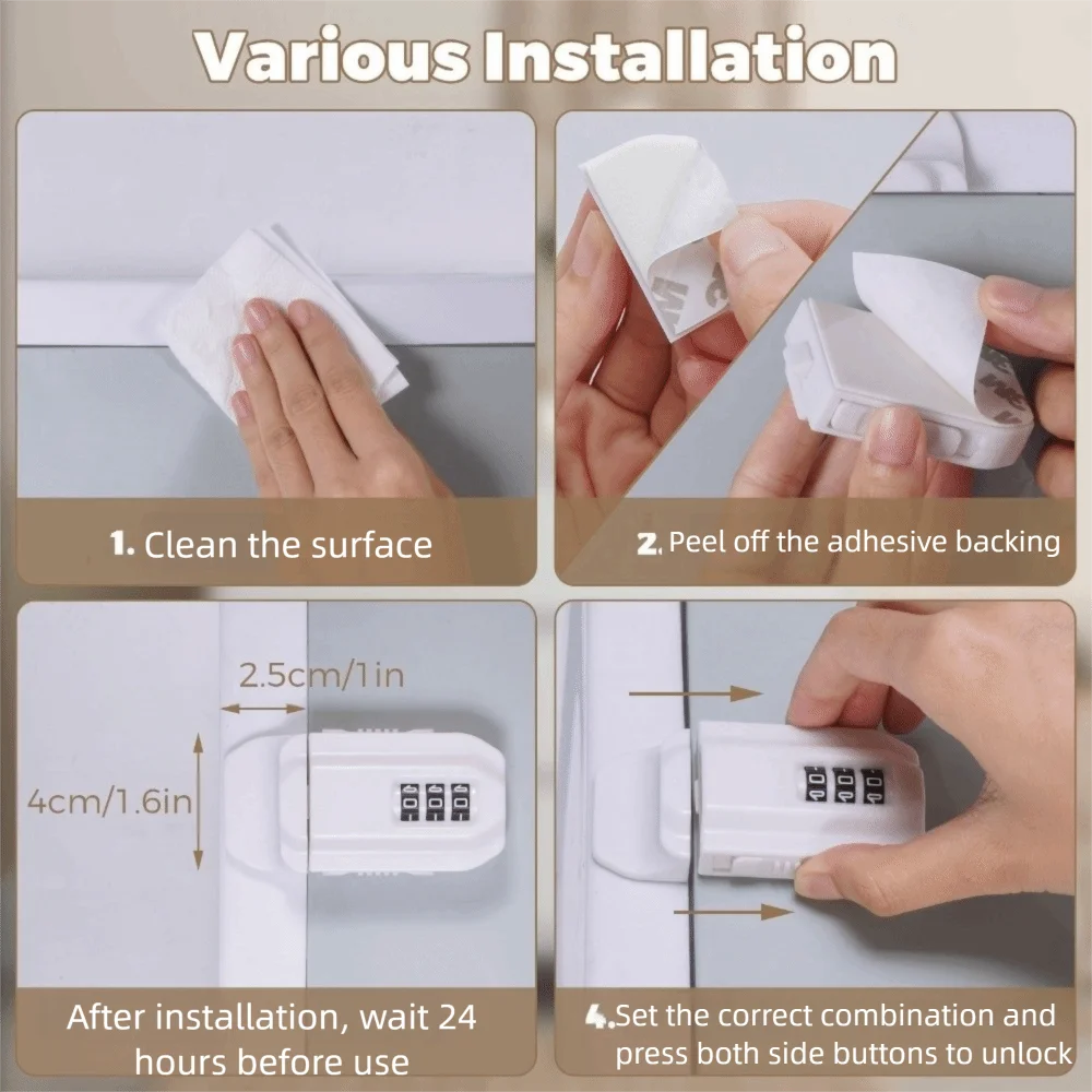 Cerradura de seguridad con diseño blanco