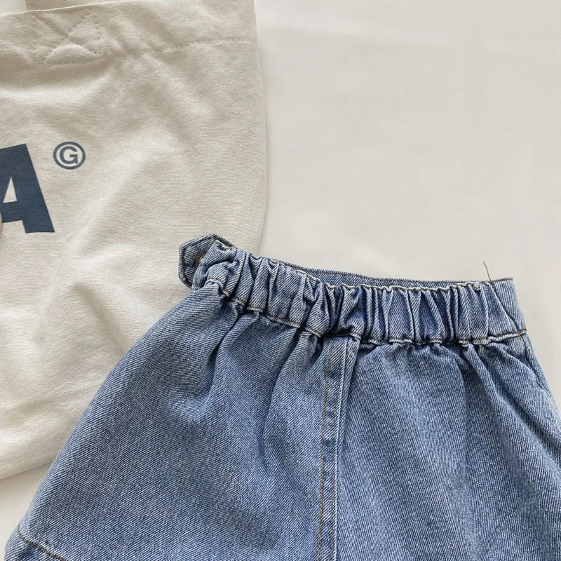 Falda vaquera elástica verano para niño y niña estilo denim cómoda - imagen 5