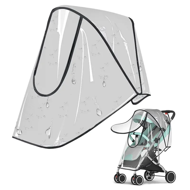 Funda de lluvia universal para carrito – Transparente y transpirable