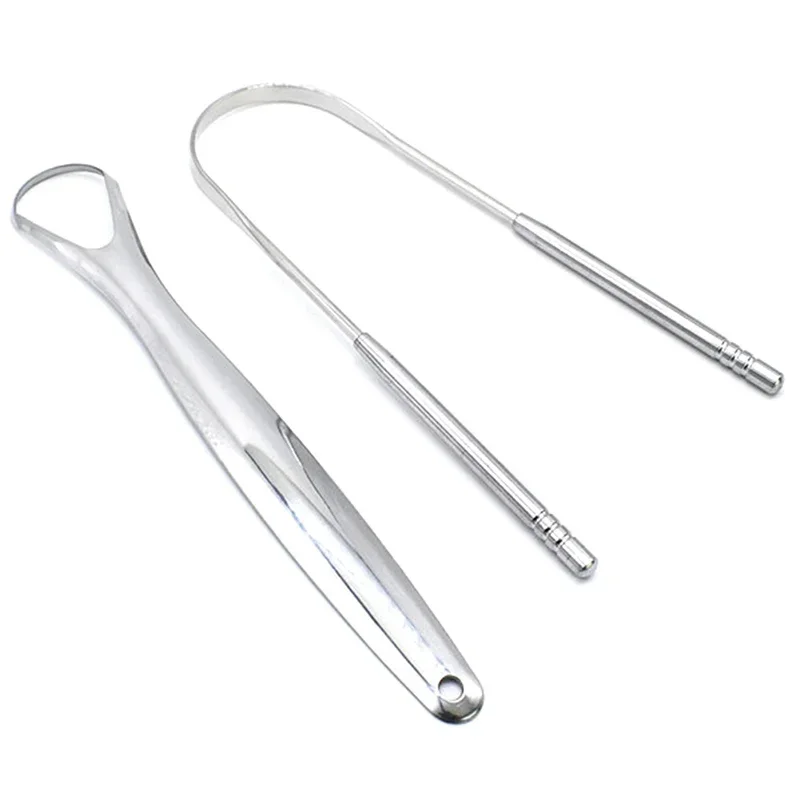 Limpiador de lengua de acero inoxidable para higiene bucal - imagen 3