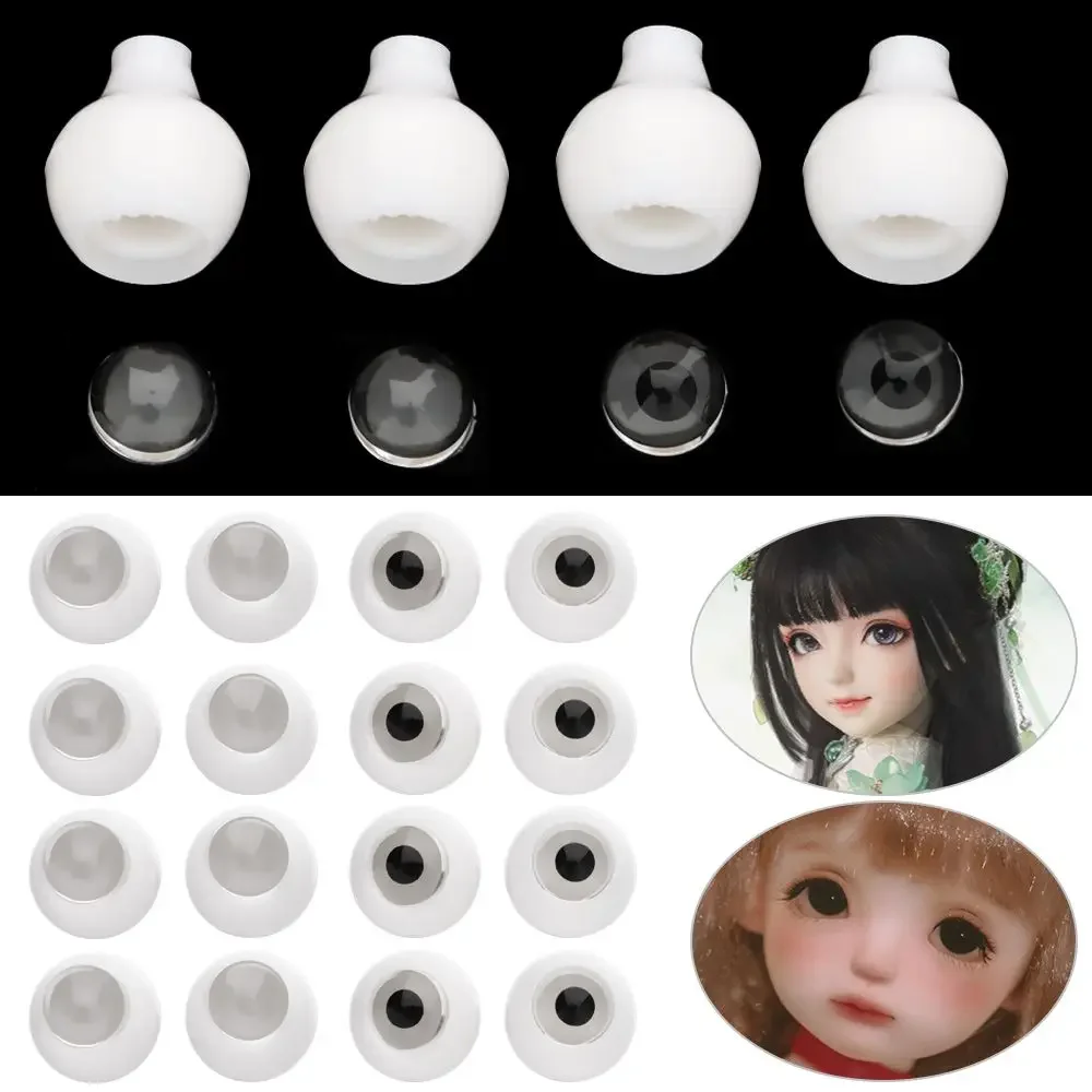Ojos para muñecas – Kit acrílico redondos transparentes 8-26mm - imagen 2