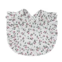 Babero bebe estilo coreano con flores y volantes - pano absorbente