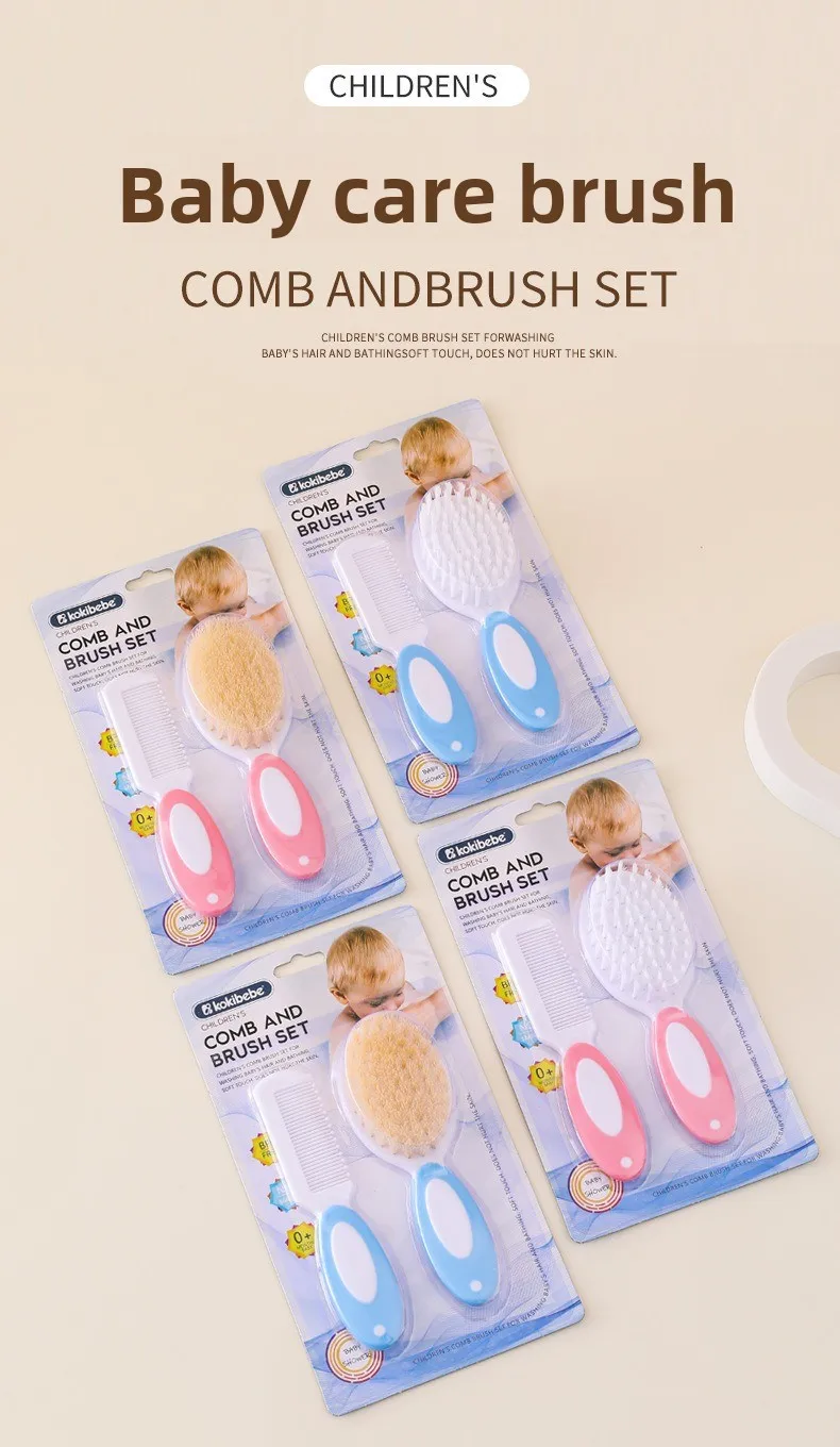 Juego de cepillos para bebé con cerdas suaves