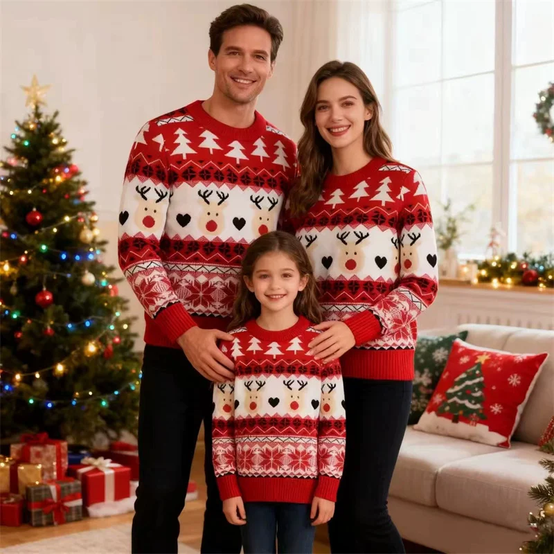 Conjuntos de punto navideños a juego para toda la familia - imagen 3