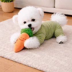 Pijama de rayas suave para perros y gatos, cómodo y cálido