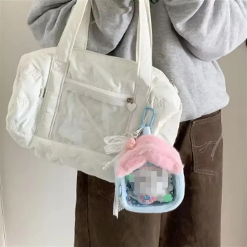 Bolsa transparente de PVC con forma de casa para muñecas - imagen 5