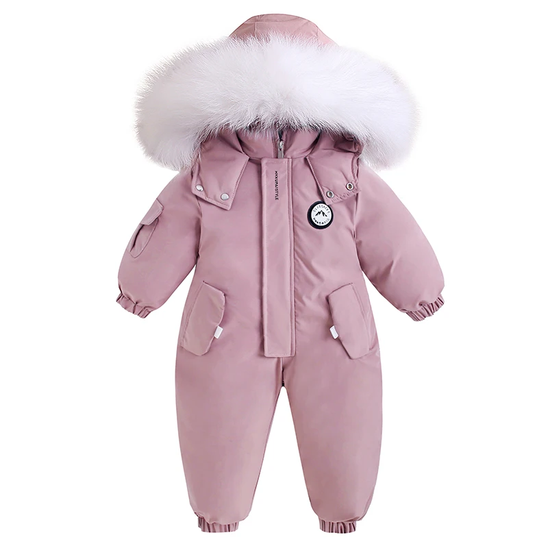 Mono impermeable de terciopelo para niños con capucha – Traje nieve