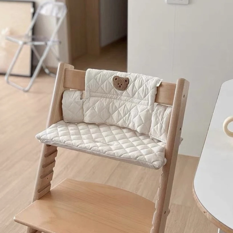 Cojín para silla de comedor de bebé antideslizante de algodón - imagen 5