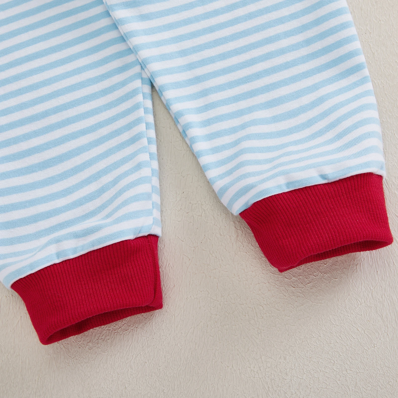 BeQeuewll conjunto navideño para bebé: sudadera y pantalón a rayas - imagen 5