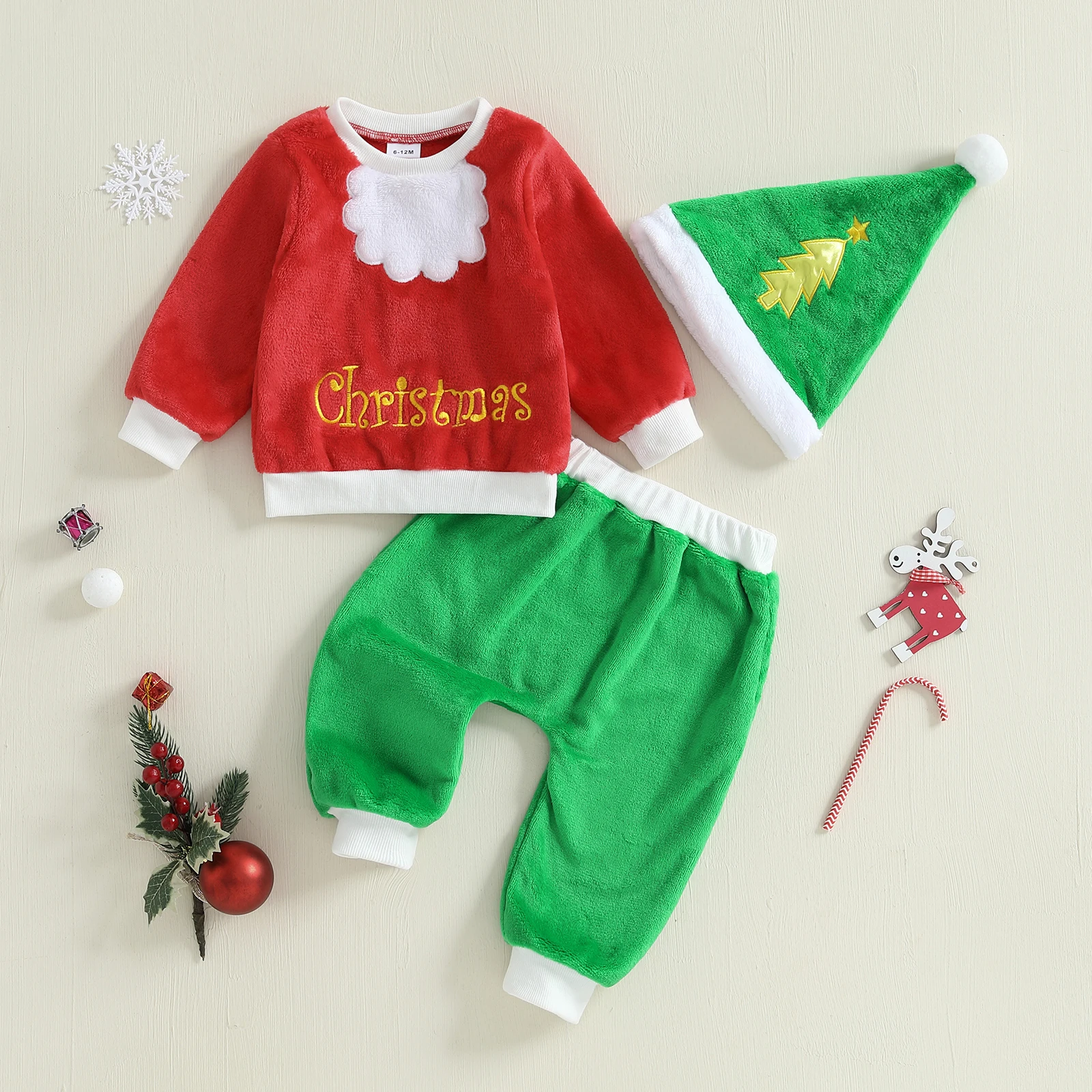 Tregren Conjunto sudadera y pantalón felpa para bebé y niña – Invierno - imagen 5