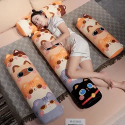 Cojín de peluche con gato estampado para decoración infantil