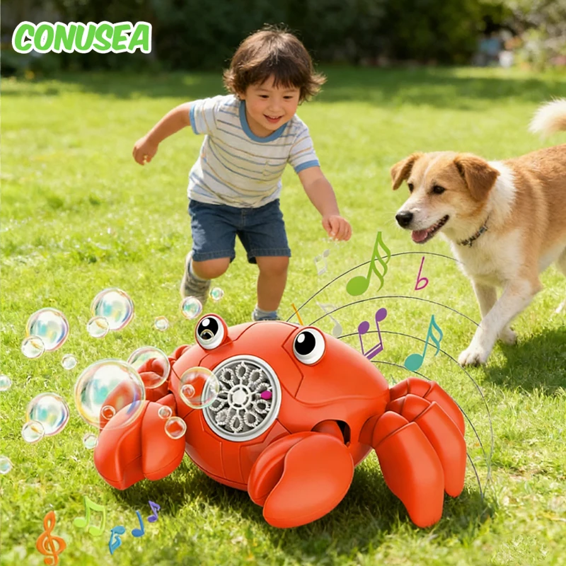 Máquina de burbujas cangrejo con luces y música para niños - imagen 3