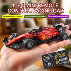 Mini coche RC de carreras de aleación con luz y control remoto