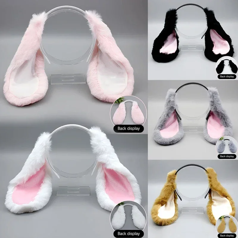 Diadema de orejas animales en felpa para disfraz Pug realistas