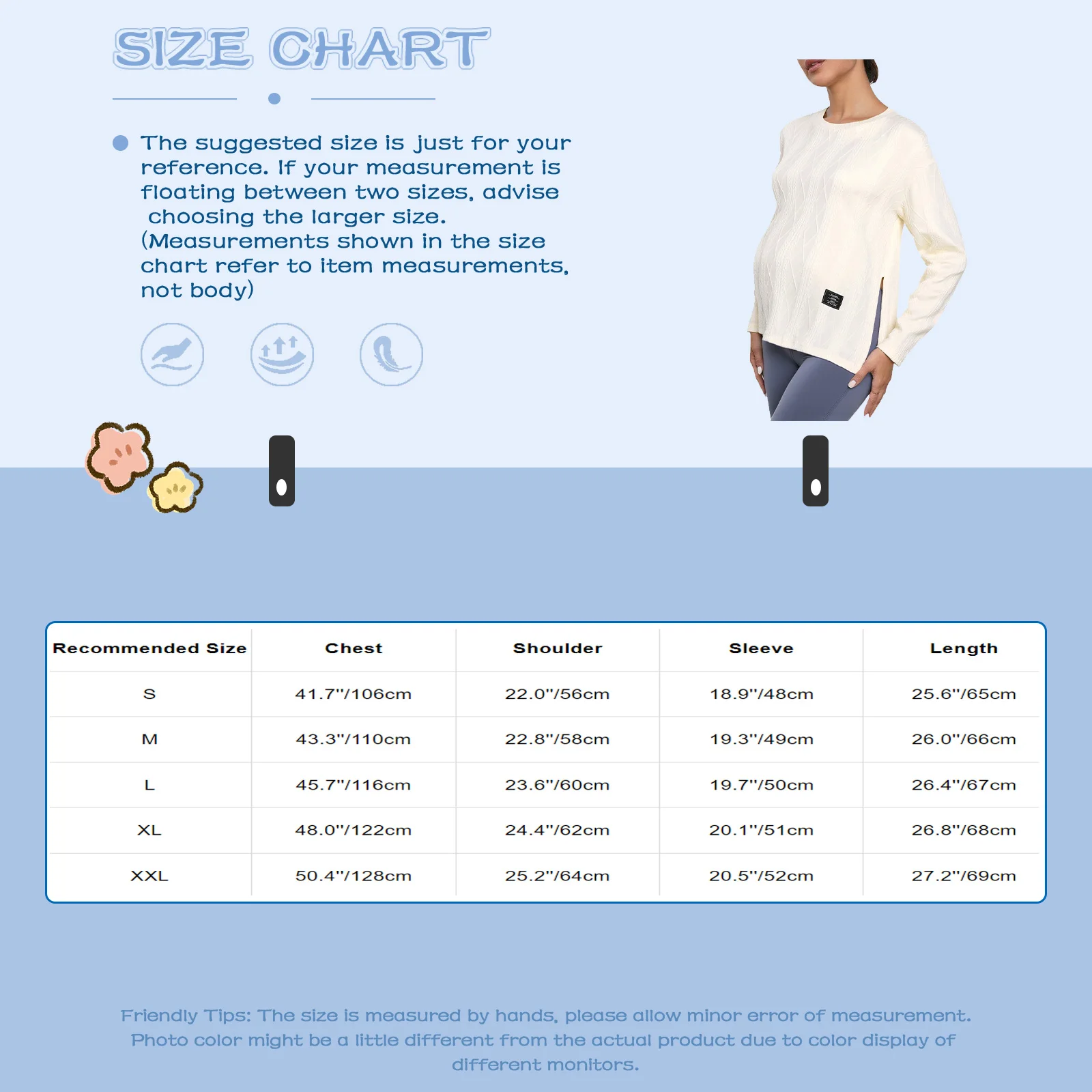 Camisetas maternity de punto – Manga larga para gestantes - imagen 4