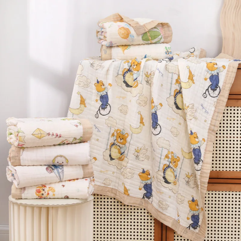 Manta de muselina estampada para recién nacido – transpirable - imagen 3