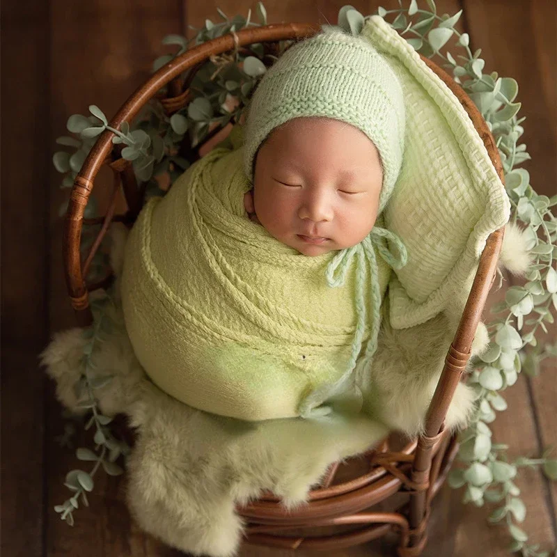 Cesta RETRO para bebé – Accesorios fotografía newborn - imagen 2