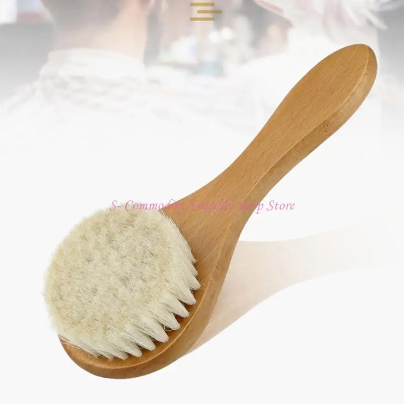 Cepillo de bebé de madera redondo para masaje del cuero cabelludo - imagen 5