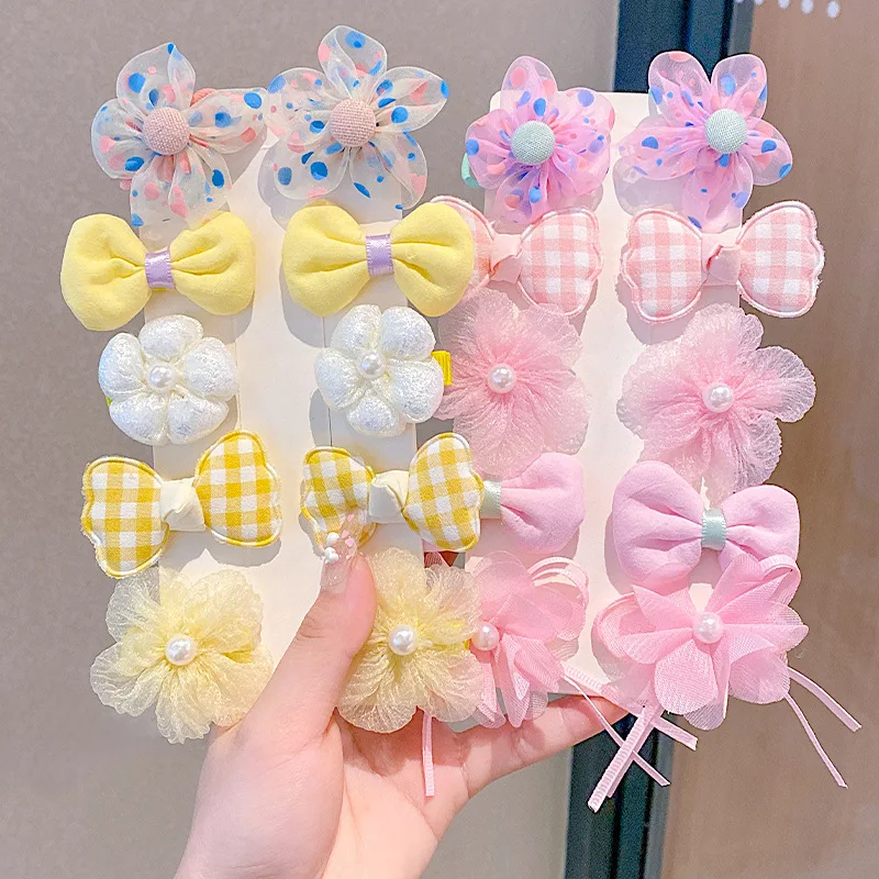 Horquilla con lazo princesa para niñas, flores de tela no daña cabello - imagen 4