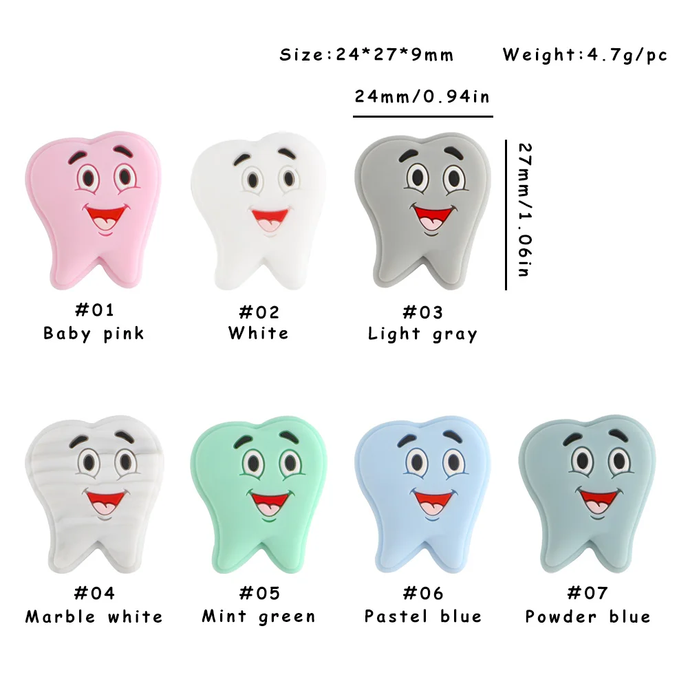 Kovict collar de dentición con cuentas silicona para bebés - imagen 2
