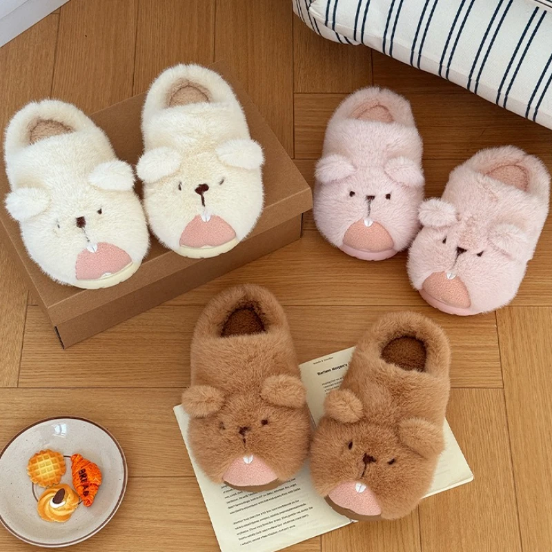 Zapatillas Groundhog de mujer cálidas antideslizantes otoño-invierno - imagen 5