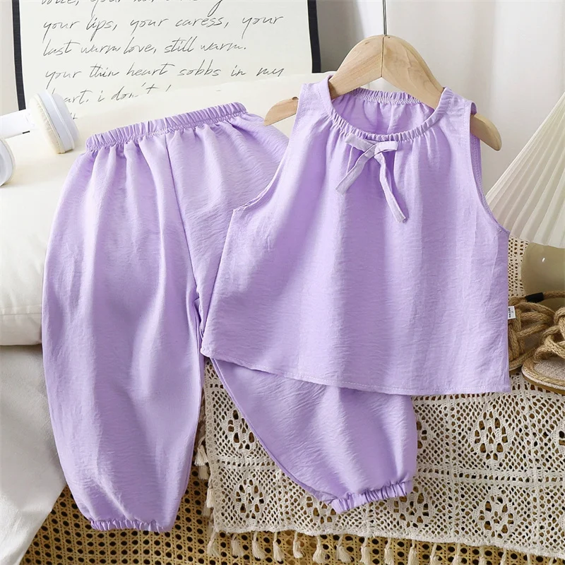 Conjunto verano infantil con chaleco y pants holgado - imagen 3
