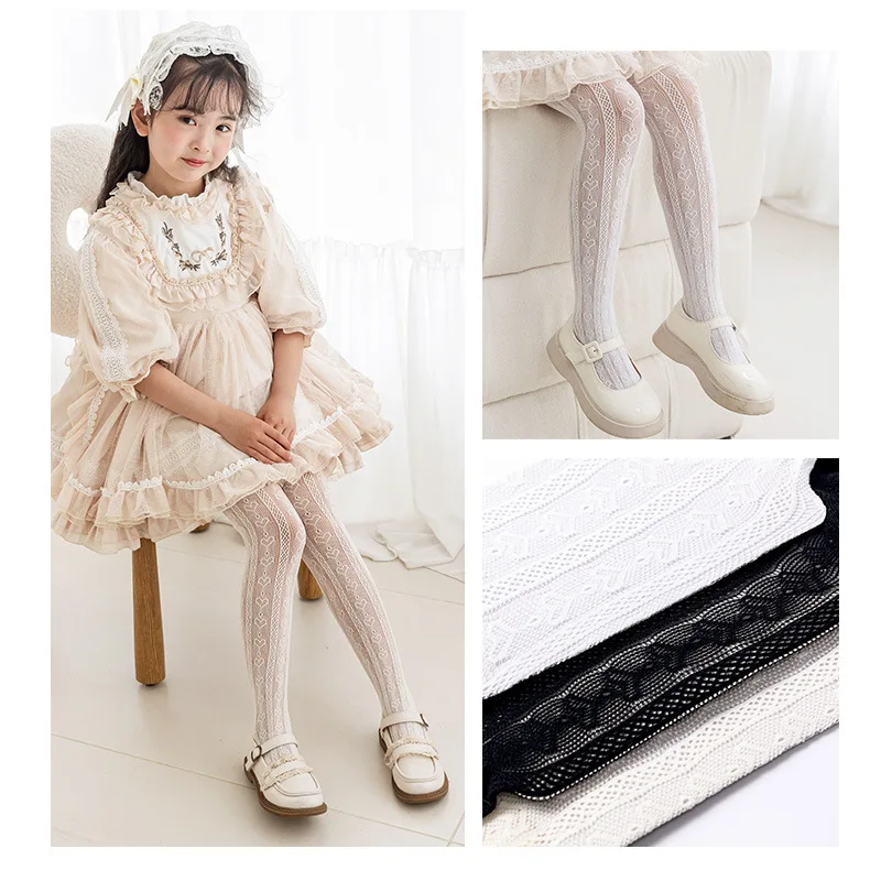 Pantimedias de encaje floral para niña - Primavera - imagen 4