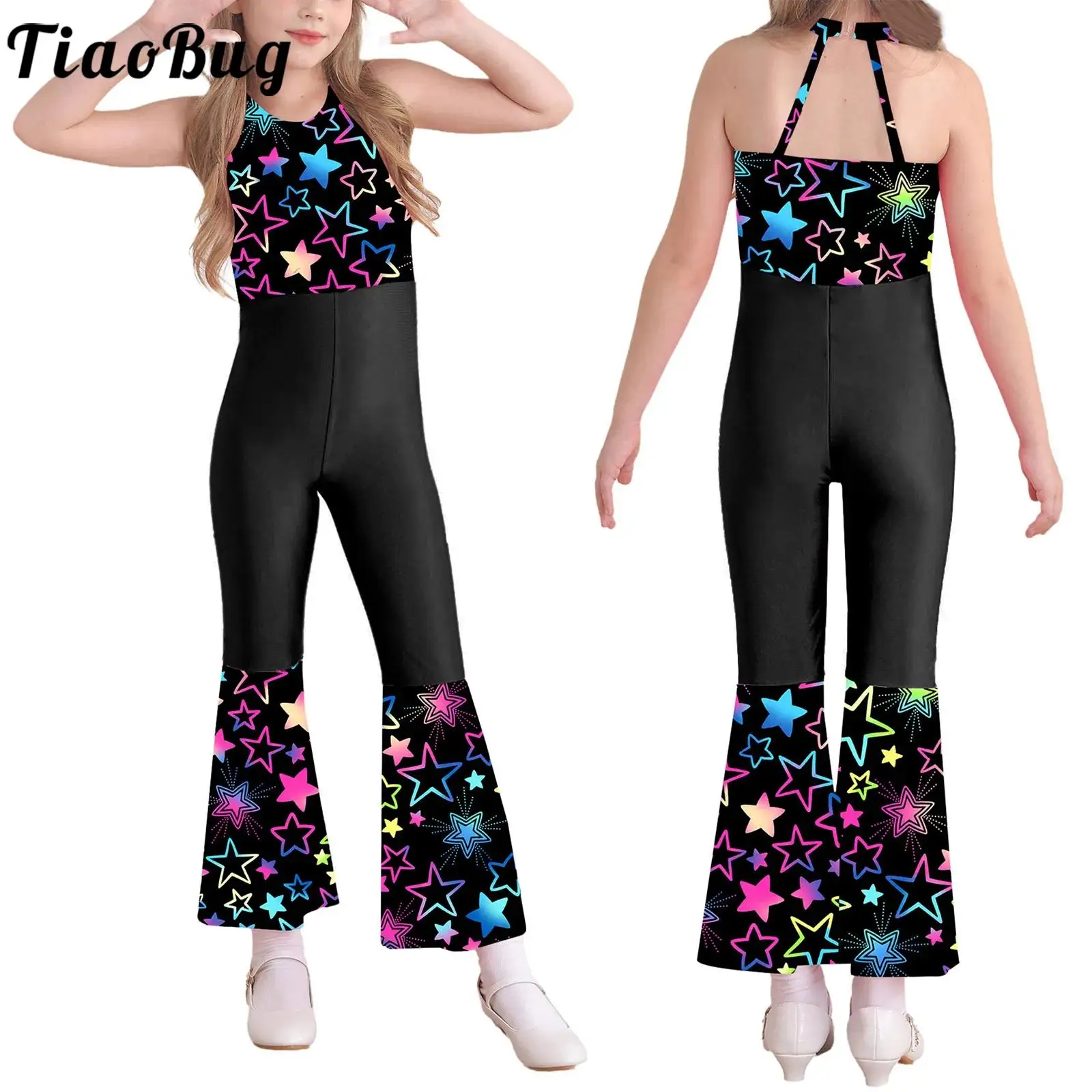 Disfraz hippie años 70 infantil – Mono sin mangas unisex - imagen 4