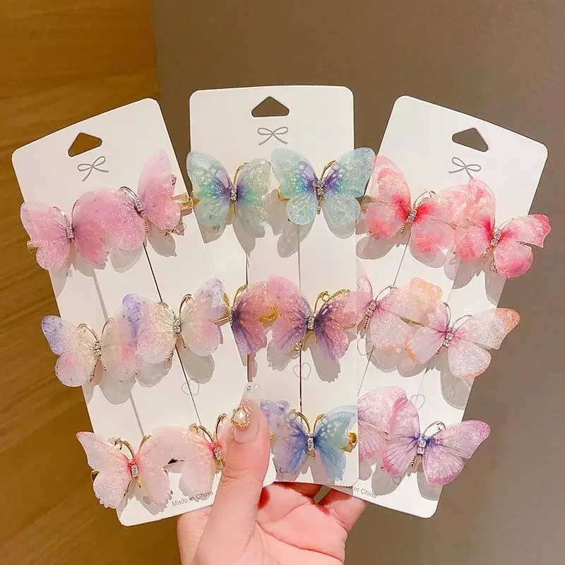 Pack de horquillas de mariposa coloridas