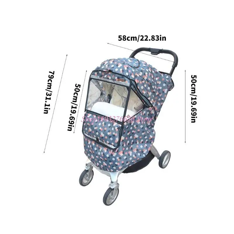 Funda impermeable para cochecito – Cortavientos para passeos - imagen 5