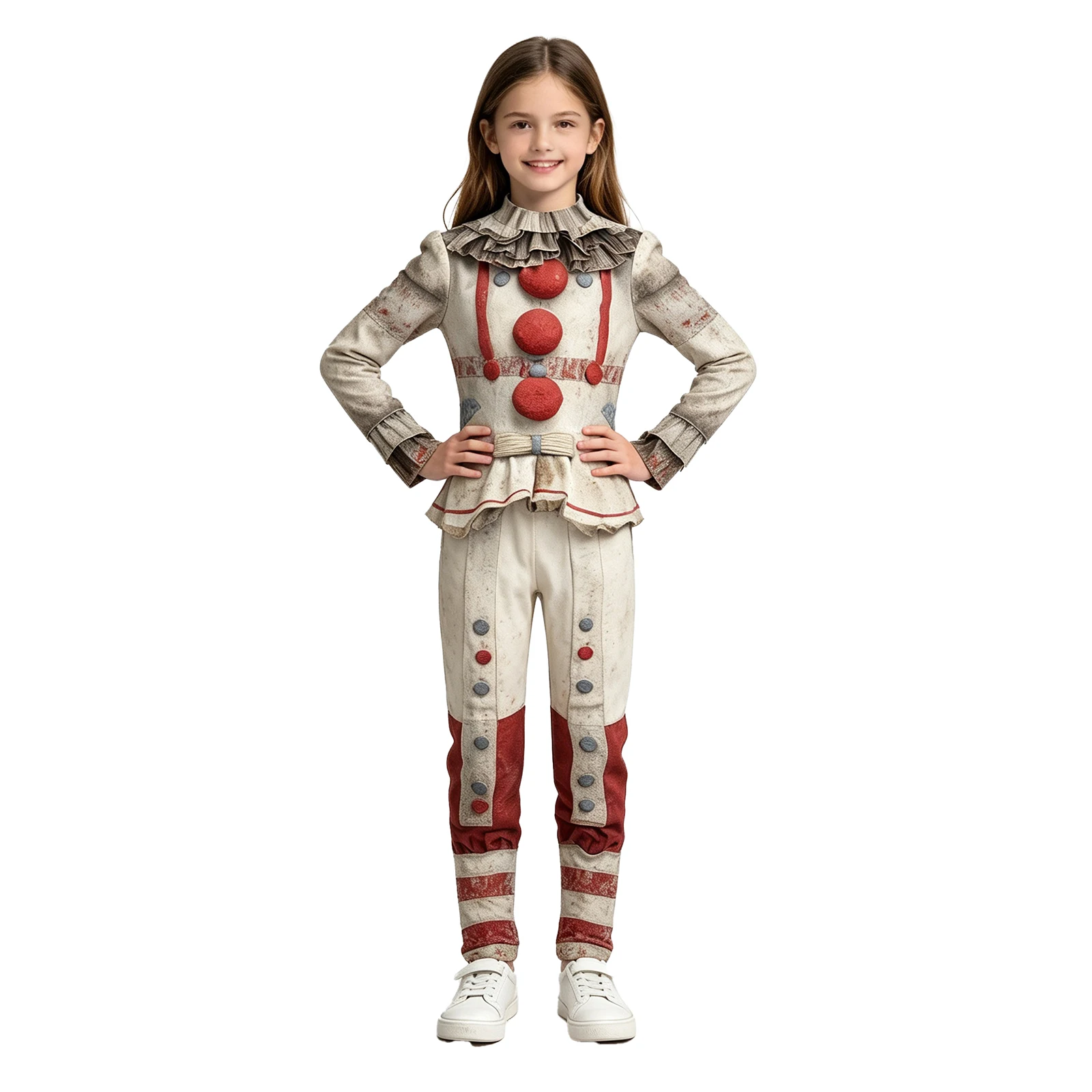 Disfraz de payaso de Halloween para niños y niñas, mono - imagen 4