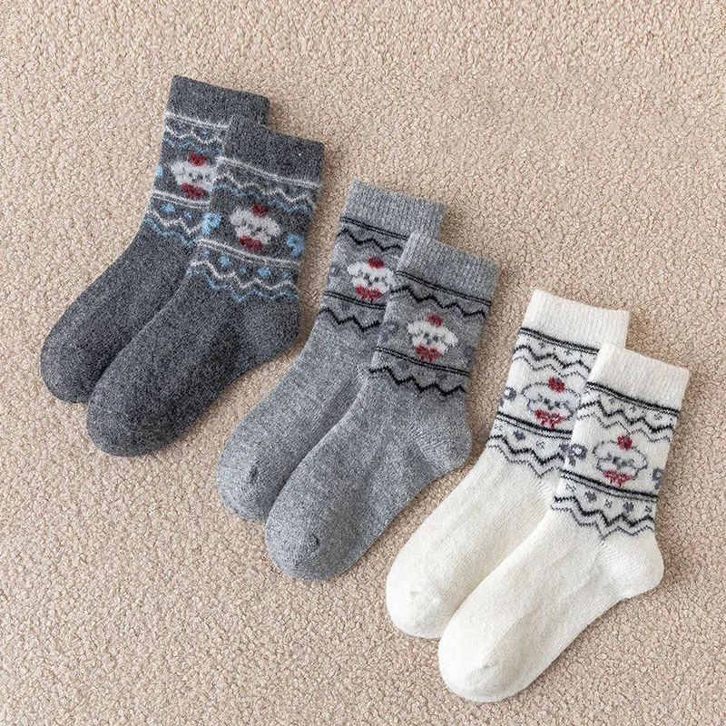 Calcetines de invierno altos para niñas, cálidos y gruesos - imagen 2