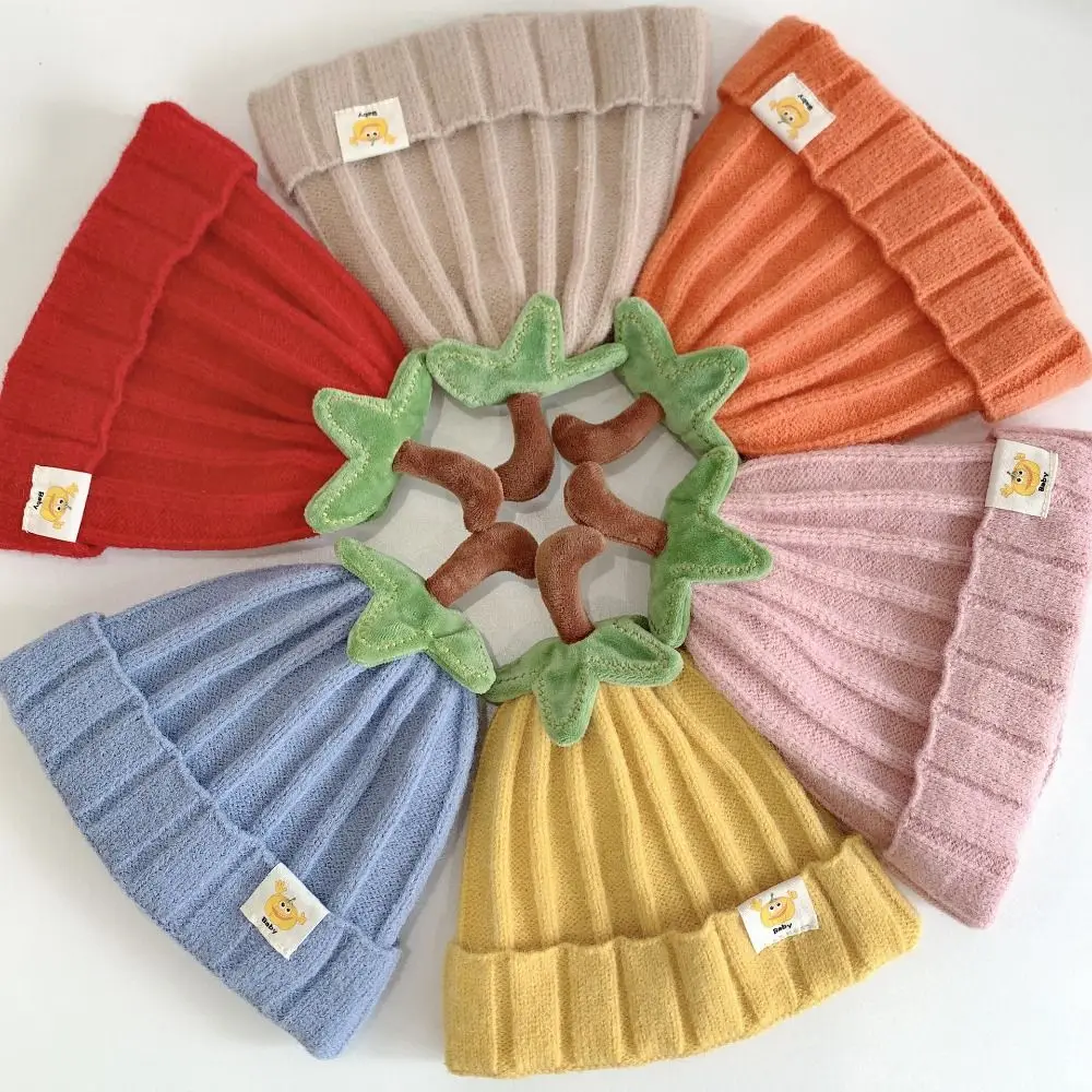 Gorro de calabaza de punto en color naranja para bebé