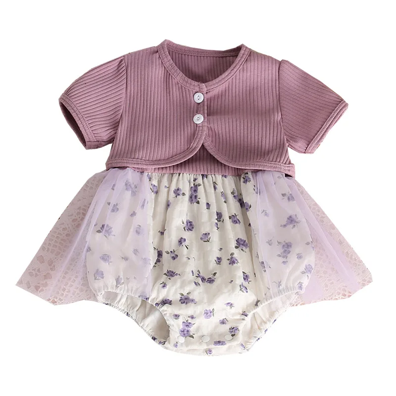 MILANCEL Conjunto de verano para niña: body y camisola de encaje - imagen 2