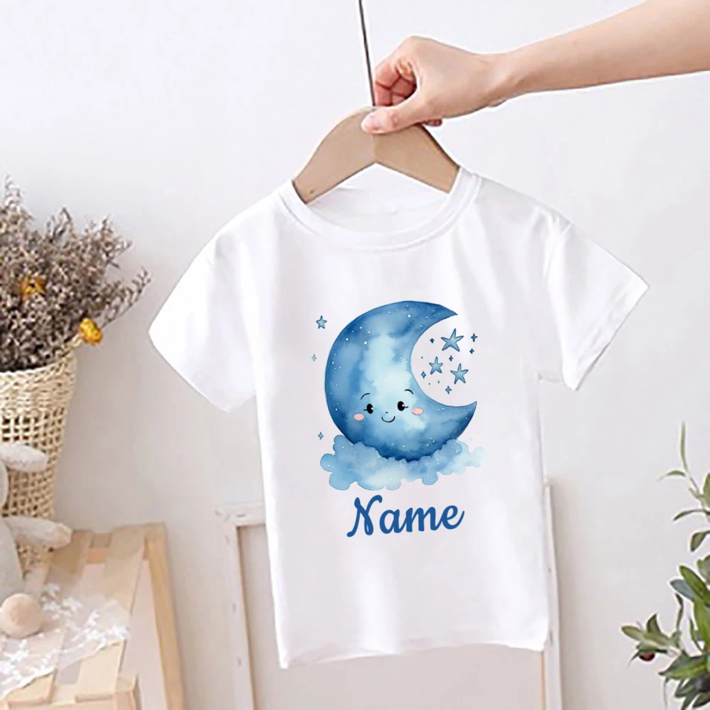 Camiseta personalizada para niños con estampado estelar en uso diario
