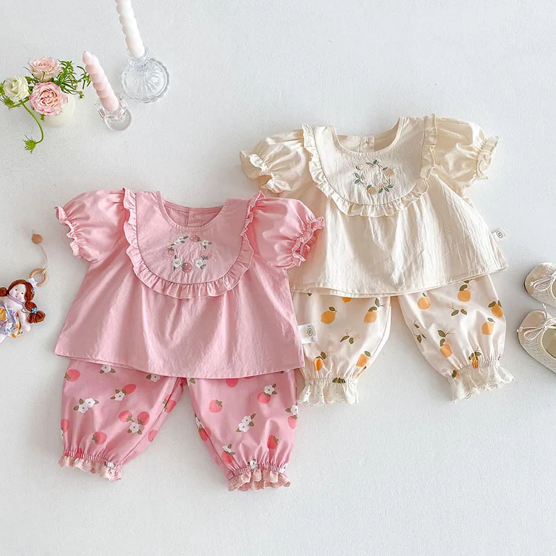 MILANCEL camisa floral suave de algodón para niña verano ligera
