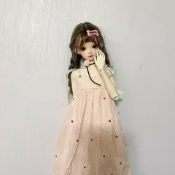 Vestido de princesa artesanal para muñecas BJD con falda larga