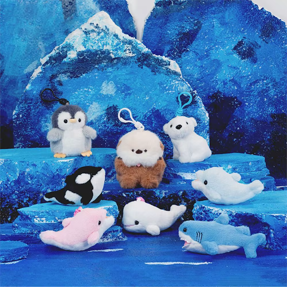 Peluche delfín y tiburón colgante de océano para bolsos, regalo - imagen 2