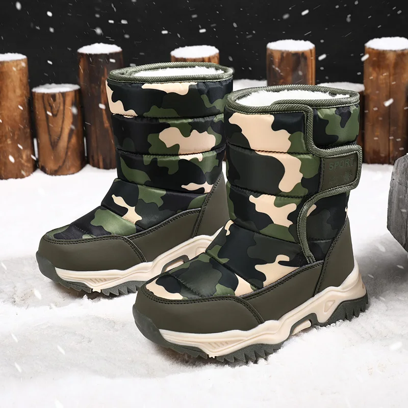 Botas de nieve infantiles impermeables con suela antideslizante - imagen 4
