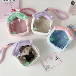 Bolsa transparente de PVC con forma de casa para muñecas