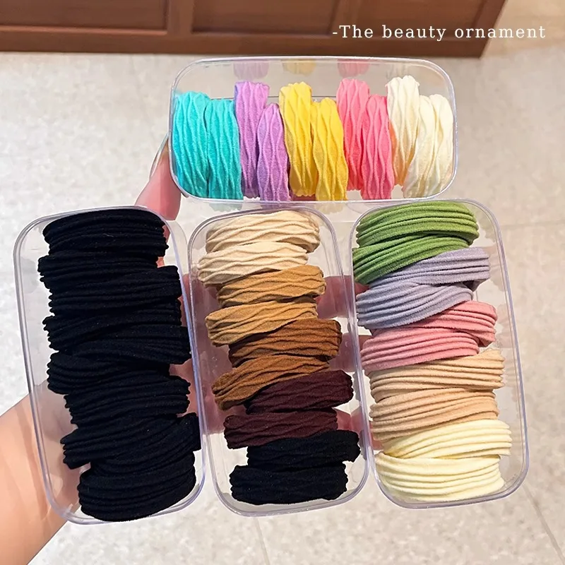 Diademas elásticas para niñas con lazos y coleteros básicos - imagen 2