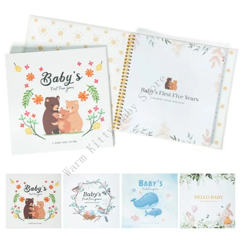 Álbum de recuerdos de hitos para bebés y niños sin tiempo